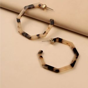 Jacquard Acrylic Drop Earrings